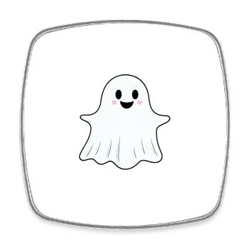 Cuddly Ghost Friend Cute Ghost - Square fridge magnet - white - Front