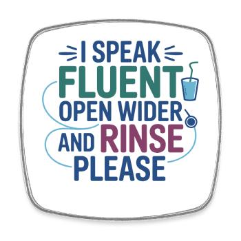Dental Nurse Life Oral Health Assistant  - Square fridge magnet - white - Front