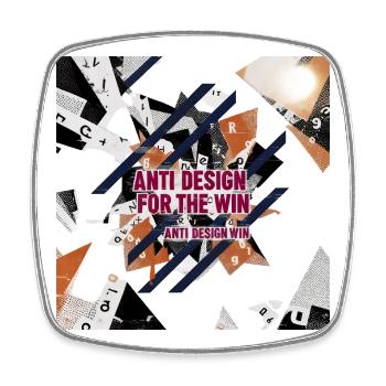 Anti-Design_for_the_Win_Collage - Square fridge magnet - white - Front