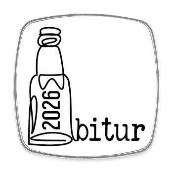 ABI PARTY 2026 ABITUR - Viereckiger Kühlschrankmagnet - Weiß - Vorne