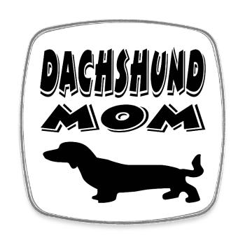 Dackel - Viereckiger Kühlschrankmagnet - Weiß - Vorne