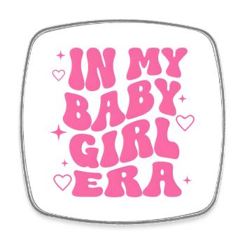 Baby Girl Geschenk Geburt Babyparty Mutter Tochter - Viereckiger Kühlschrankmagnet - Weiß - Vorne