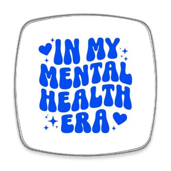 Mental Health Selfcare Achtsamkeit Geschenk - Viereckiger Kühlschrankmagnet - Weiß - Vorne