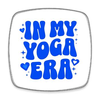 Yoga Geschenk Meditation Selfcare Achtsamkeit - Viereckiger Kühlschrankmagnet - Weiß - Vorne