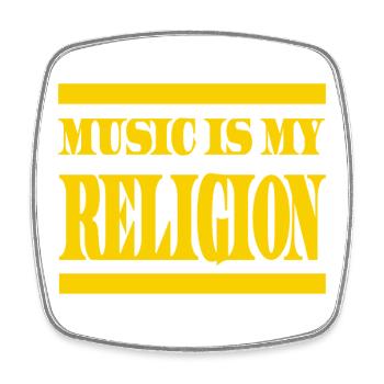 Musik ist meine Religion – Sonderausgabe - Viereckiger Kühlschrankmagnet - Weiß - Vorne