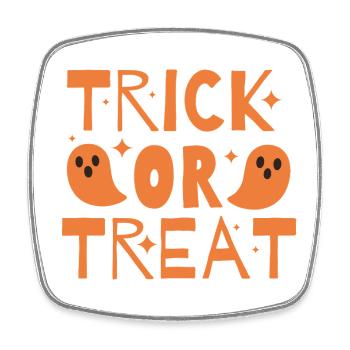 Halloween Trick or Treat Ghosts Haunting - Square fridge magnet - white - Front