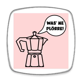 COFFEE SAYINGS FUNNY ESPRESSO - Square fridge magnet - white - Front