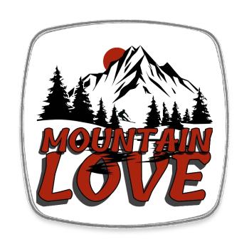 Mountain Love - Vacances à la montagne Liberté Après-ski - Magnet carré - blanc - Devant