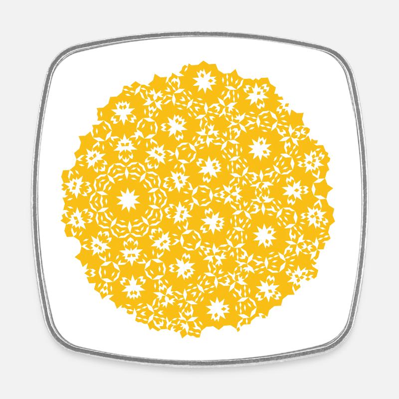 Motif de lune - Magnet carré - blanc