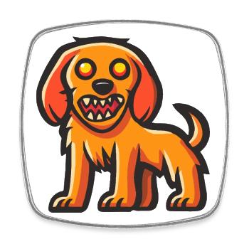 Golden Retriever Hund Halloween Lustig - Viereckiger Kühlschrankmagnet - Weiß - Vorne