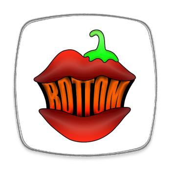 Bottom - Square fridge magnet - white - Front