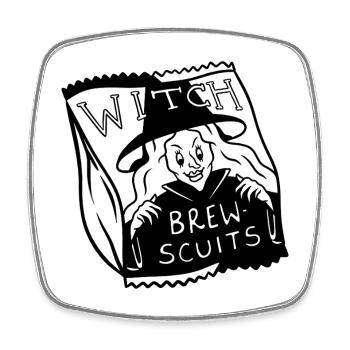 Spukbier-Scuits - Viereckiger Kühlschrankmagnet - Weiß - Vorne