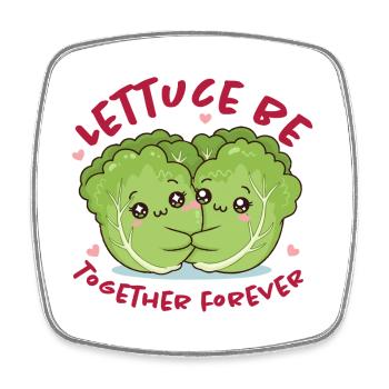 Salad Love Duo Forever - Square fridge magnet - white - Front