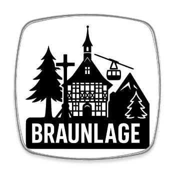 Braunlage Harz - Viereckiger Kühlschrankmagnet - Weiß - Vorne