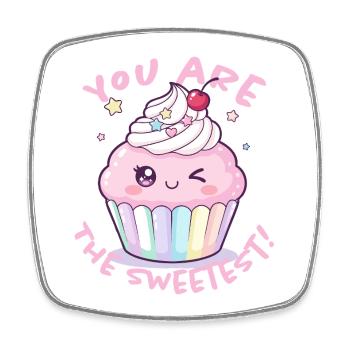 Du Bist Der Süßeste Cupcake - Viereckiger Kühlschrankmagnet - Weiß - Vorne