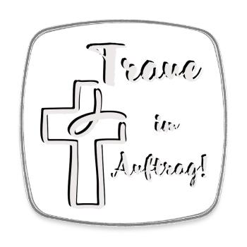 Wedding Order Fish Cross Bright - Square fridge magnet - white - Front