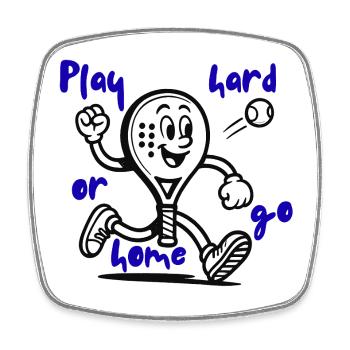 Padel Padel Tennis Sayings Gift Sports - Square fridge magnet - white - Front