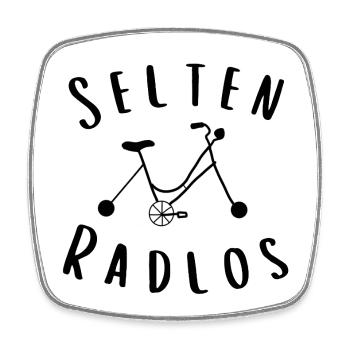Saying Sayings Radlos Humor Humorous Gift - Square fridge magnet - white - Front