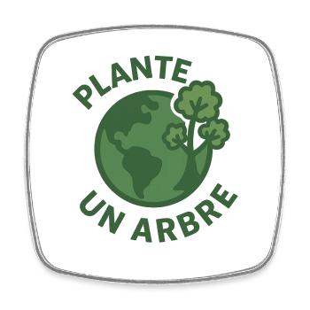 Planet A Tree Eco Design - Square fridge magnet - white - Front