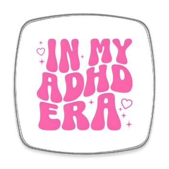 ADHD Design Selfcare Mental Health Achtsamkeit - Viereckiger Kühlschrankmagnet - Weiß - Vorne