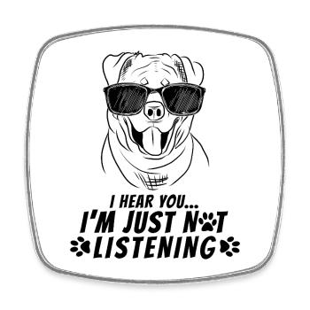 Lustiger störrischer Rottweiler Hund Design für Haustierliebhaber - Viereckiger Kühlschrankmagnet - Weiß - Vorne