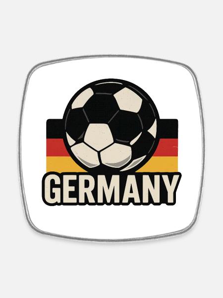 Germany Vintage Football Emblem - Square fridge magnet - white