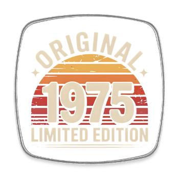Original 1975 Edition Retro - Square fridge magnet - white - Front