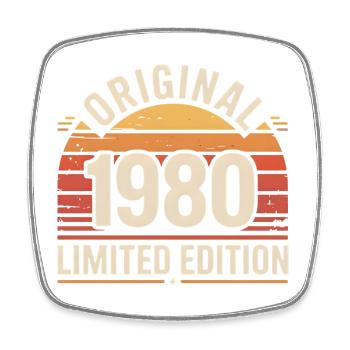 Original 1980 Limited Edition - Square fridge magnet - white - Front