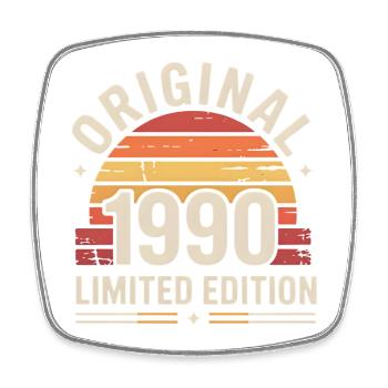 Retro Sunset 1990 Limitierte Auflage - Viereckiger Kühlschrankmagnet - Weiß - Vorne