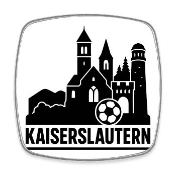 Kaiserslautern Landmark Silhouette - Square fridge magnet - white - Front