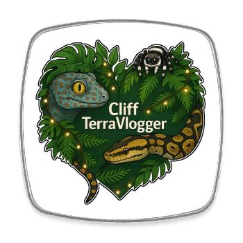 Cliff TerraVlogger Jungle Heart - Square fridge magnet - white - Front