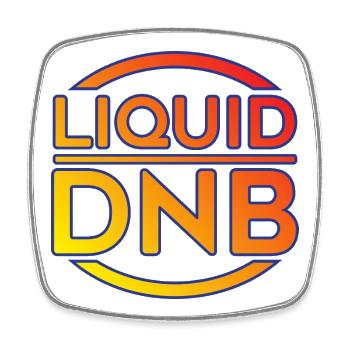 Liquid DNB Neon Logo - Square fridge magnet - white - Front