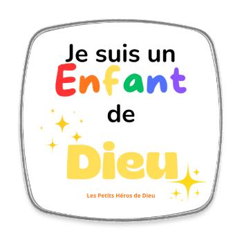I am a child of God - Square fridge magnet - white - Front