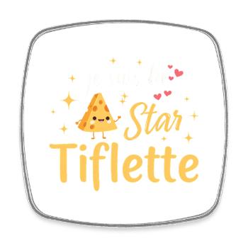I'm The Star Tiflette Lustiges originelles Geschenk - Viereckiger Kühlschrankmagnet - Weiß - Vorne