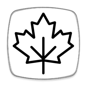 maple leaf - Square fridge magnet - white - Front