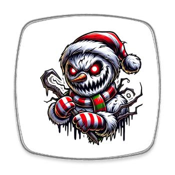 Killer Snowman – Eisige Rache - Viereckiger Kühlschrankmagnet - Weiß - Vorne