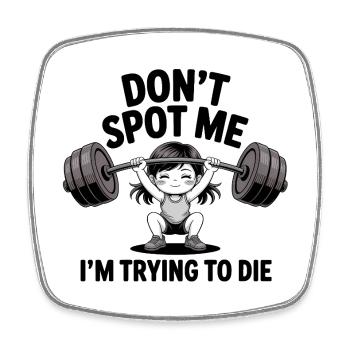 Ne me repère pas, j’essaie de mourir - Funny Gym Anime - Magnet carré - blanc - Devant