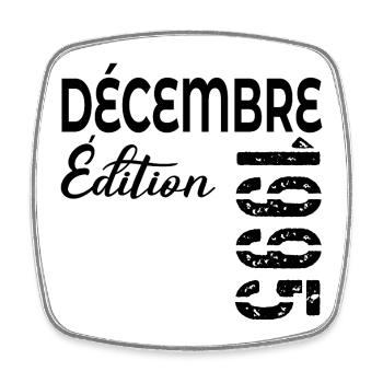 Joyeaux Anniversaire December 1995 - Square fridge magnet - white - Front