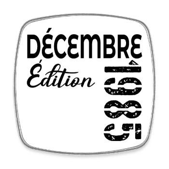 JUBILÄUMSAUSGABE DEZEMBER 1985 - Viereckiger Kühlschrankmagnet - Weiß - Vorne