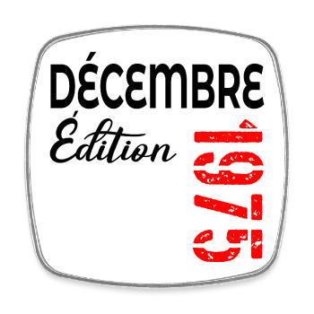 Joyeux 51e anniversaire Décembre 1975 - Magnet carré - blanc - Devant