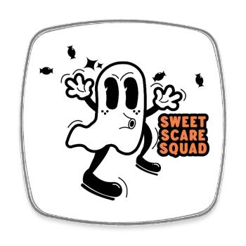 Fantôme de dessin animé vintage – Sweet Scare Squad - Magnet carré - blanc - Devant