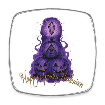Happy Spooky Halloween! - Viereckiger Kühlschrankmagnet - Weiß - Vorne