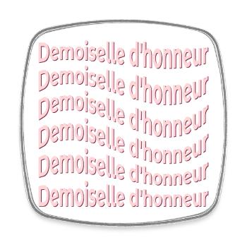 Demoiselle d'honneur Mariée - Magnet carré - blanc - Devant
