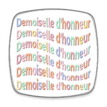 Demoiselle d'Honneur Amies Mariée - Magnet carré - blanc - Devant