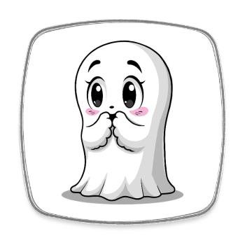 Halloween Süßer Geist - Viereckiger Kühlschrankmagnet - Weiß - Vorne