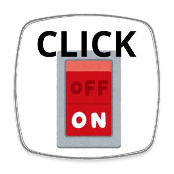 Retro OFF ON Switch Red - Click - Square fridge magnet - white - Front