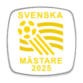 Schwedischer Meister 2025 - Viereckiger Kühlschrankmagnet - Weiß - Vorne