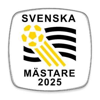 Schwedischer Meister 2025 - Viereckiger Kühlschrankmagnet - Weiß - Vorne