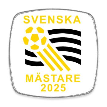 Schwedischer Meister 2025 - Viereckiger Kühlschrankmagnet - Weiß - Vorne