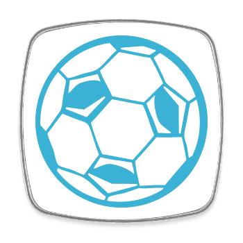 Fussball Ball Soccer - Square fridge magnet - white - Front